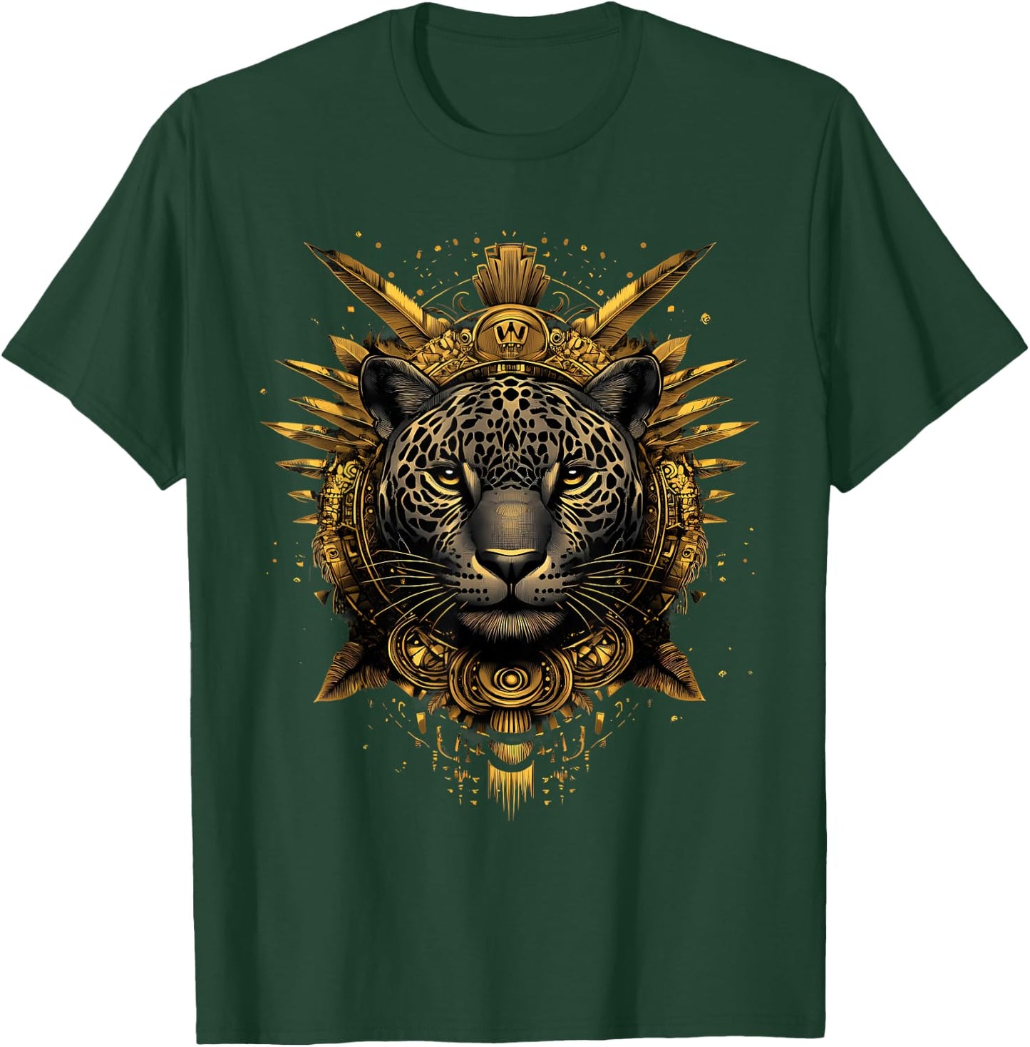 Aztec Jaguar Mexican Mythology Native Mexican Pride Mayan T-Shirt - T-Shirt | Forest