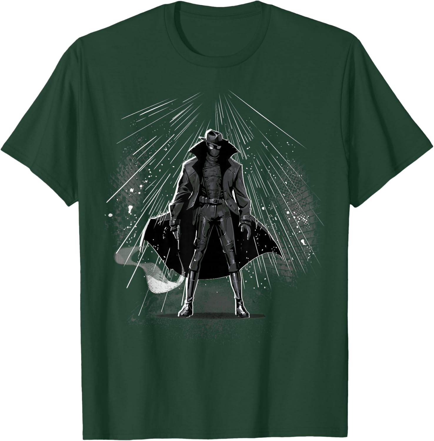 Marvel Spider-Man Spider-Noir Trenchcoat Standing in Rain T-Shirt - T-Shirt | Forest