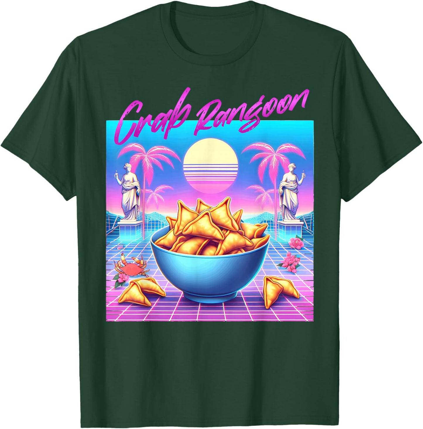 Vaporwave Crab Rangoon Goons Meme 80s Synthwave Retro 1980s T-Shirt - T-Shirt | Forest