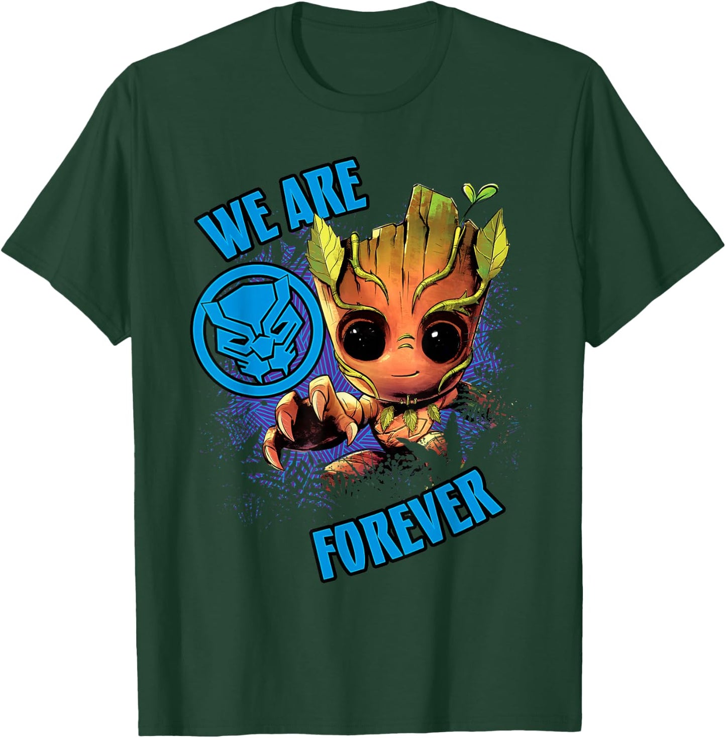 Marvel 85th Anniversary Groot Black Panther We Are Forever T-Shirt - T-Shirt | Forest