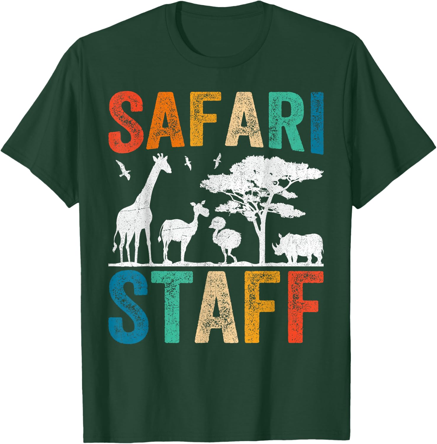 Safari Staff Africa Zoo Wilderness Serengeti Safari Tour T-Shirt - T-Shirt | Forest