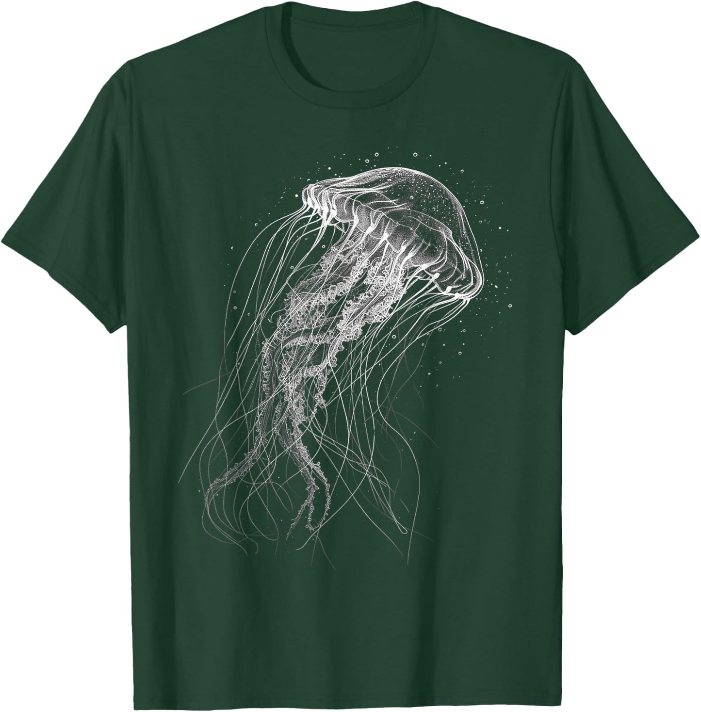 Jellyfish Animal Illustration Jellyfish , black T-Shirt - T-Shirt | Forest