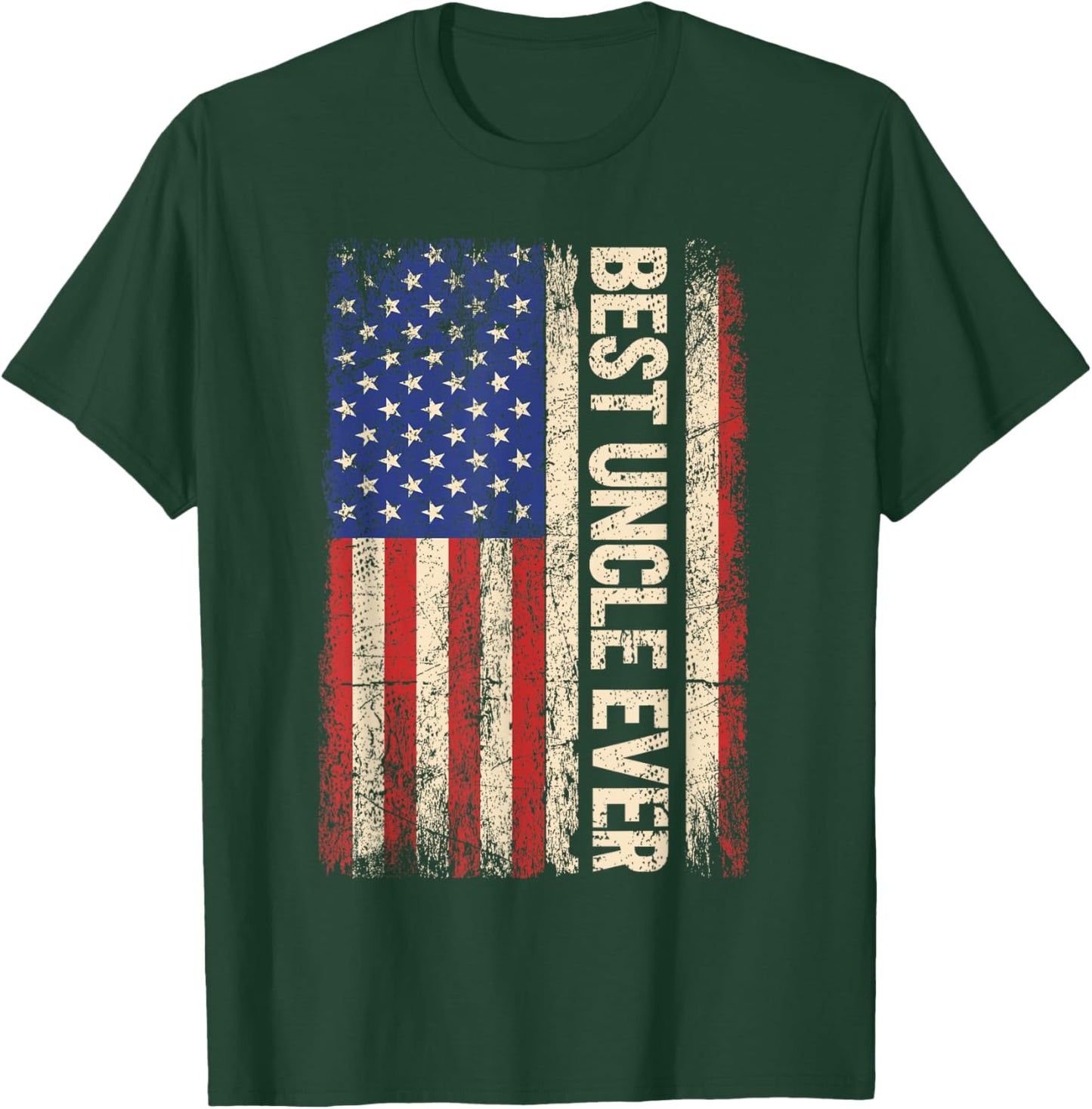 Best Uncle Ever US American Flag Shirt for Uncle Men T-Shirt - T-Shirt | Forest