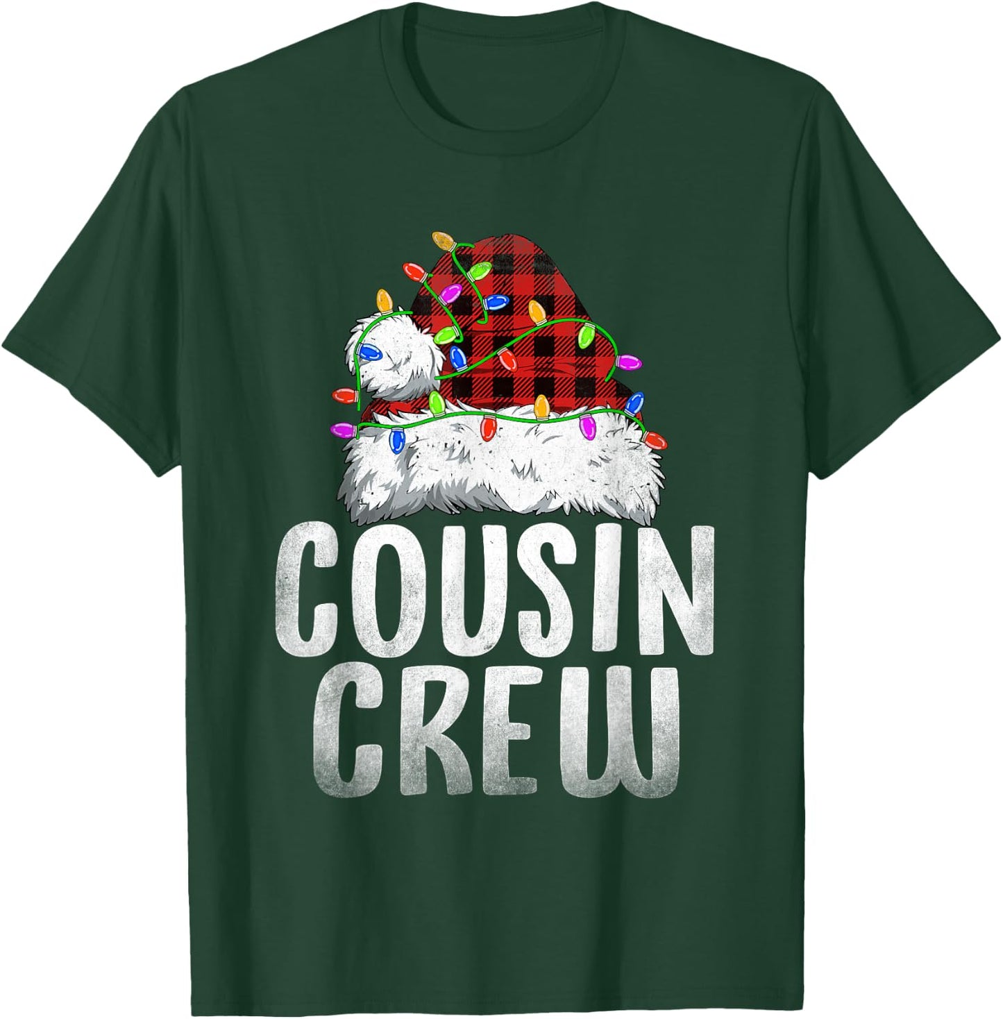 Christmas Cousin Crew Santa Xmas Family Matching Pajamas T-Shirt - T-Shirt | Forest