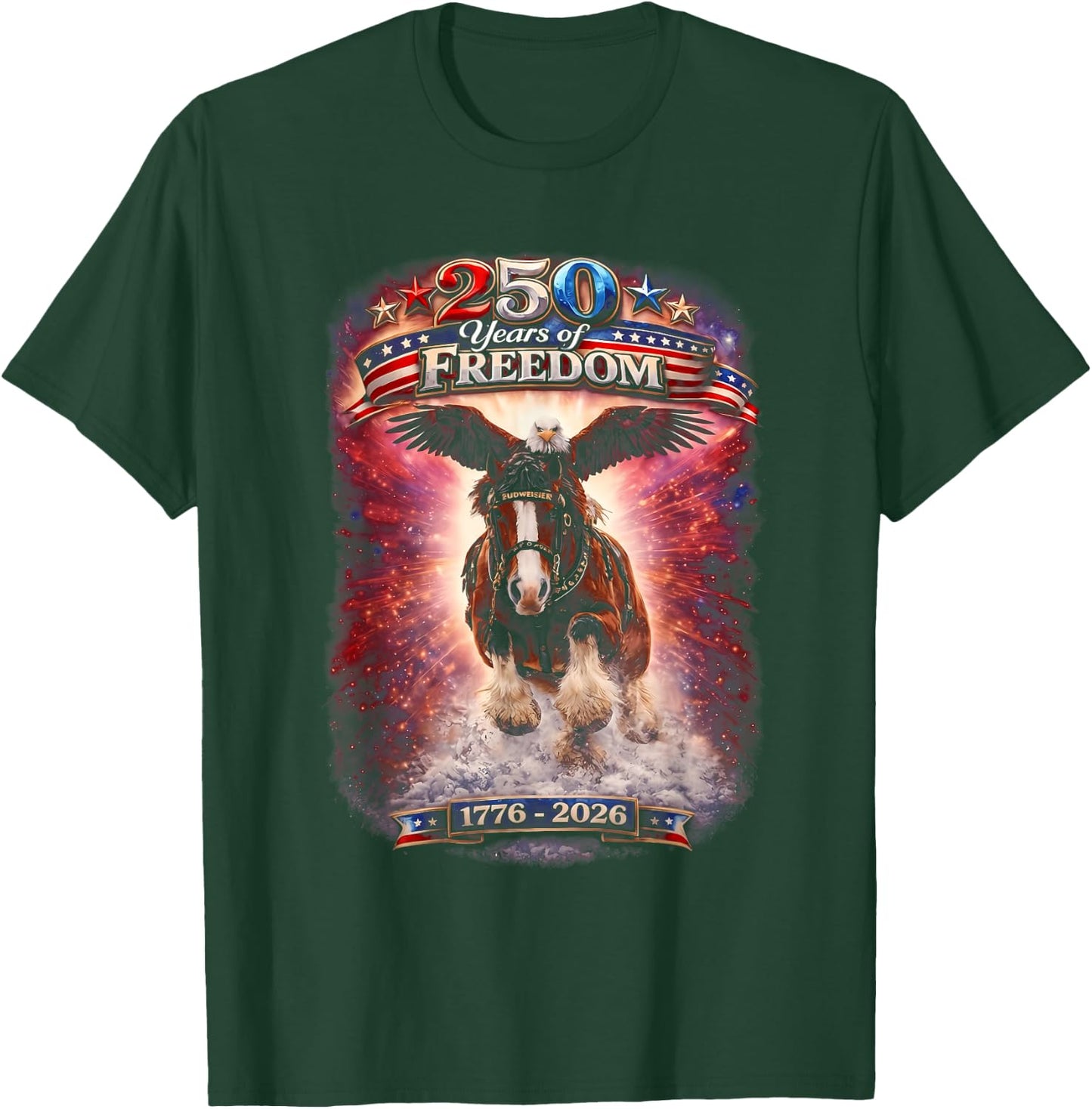 250 Years American 1776 2026 250th USA Birthday 4th of July T-Shirt - T-Shirt | Forest