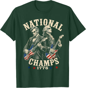 1776 National Champions Patriotic America 250th Anniversary T-Shirt - T-Shirt | Forest