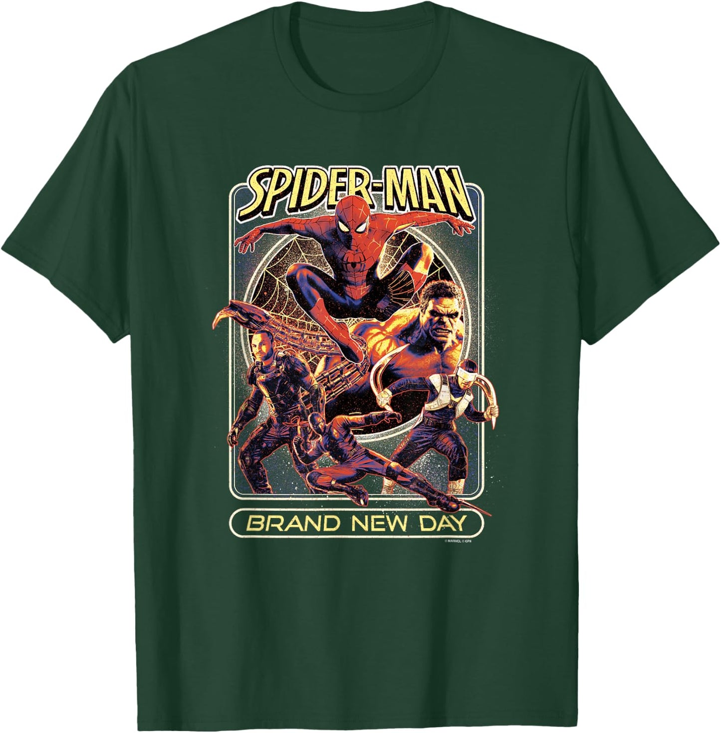 Marvel Spider-Man Day Vintage Style Movie Poster T-Shirt - T-Shirt | Forest