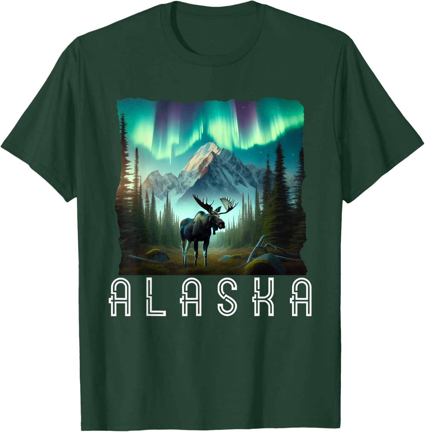 Matching Family Friends and Group Alaska Silhouette T-Shirt - T-Shirt | Forest