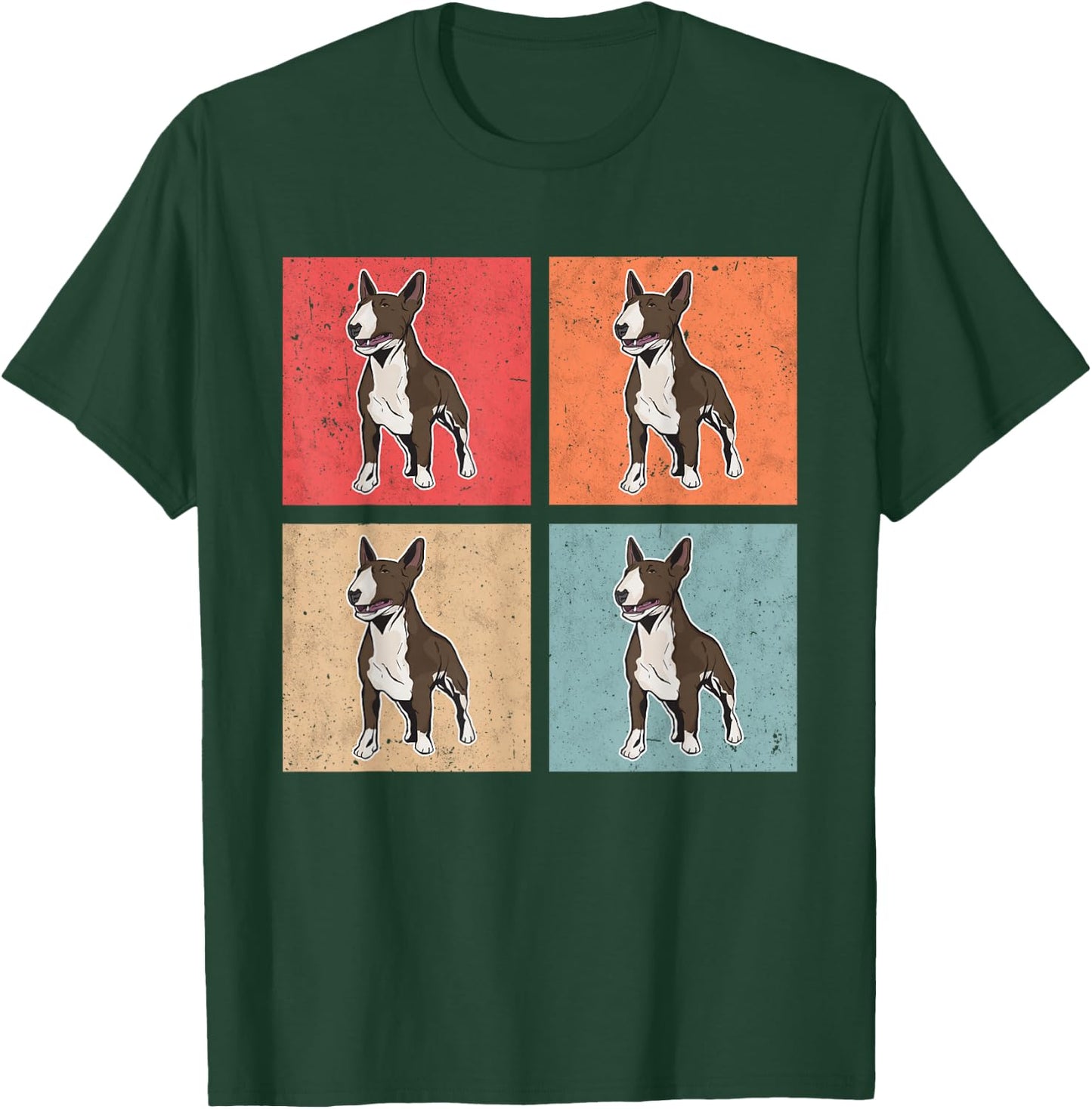 Bull Terrier Retro Bull Terrier Vintage Minibull T-Shirt - T-Shirt | Forest