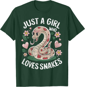 Girl Who Loves Snakes T-Shirt - T-Shirt | Forest