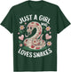 Girl Who Loves Snakes T-Shirt - T-Shirt | Forest