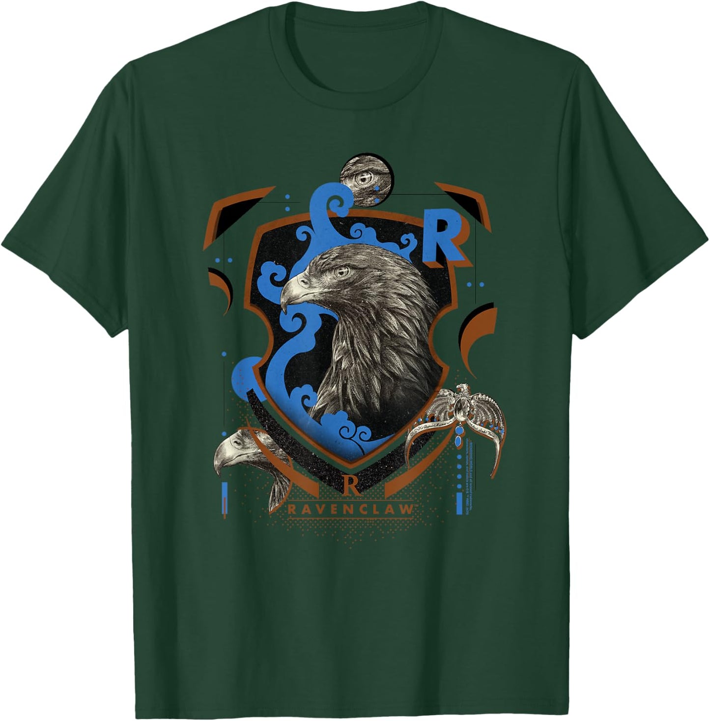Harry Potter Ravenclaw Shield Realistic Eagle T-Shirt - T-Shirt | Forest