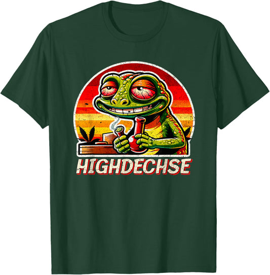 Cannabis Legalisation Kiffen Funny Lizard , black T-Shirt - T-Shirt | Forest