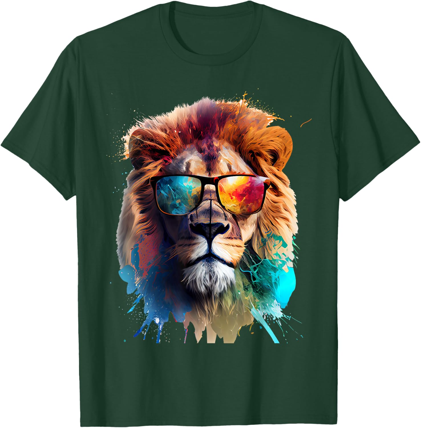 Cool Lion with Sunglasses T-Shirt - T-Shirt | Forest