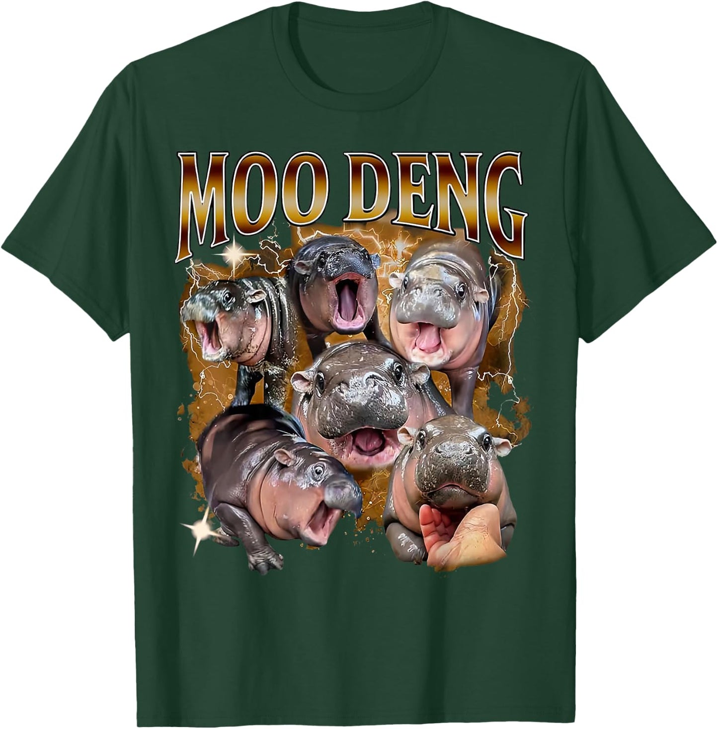 Funny Moo-Deng Baby Pygmy Hippo Cute Zoo For Family T-Shirt - T-Shirt | Forest