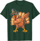 Funny Thanksgiving Turkey Pilgrim Dabbing Dab Dance Turkey T-Shirt - T-Shirt | Forest