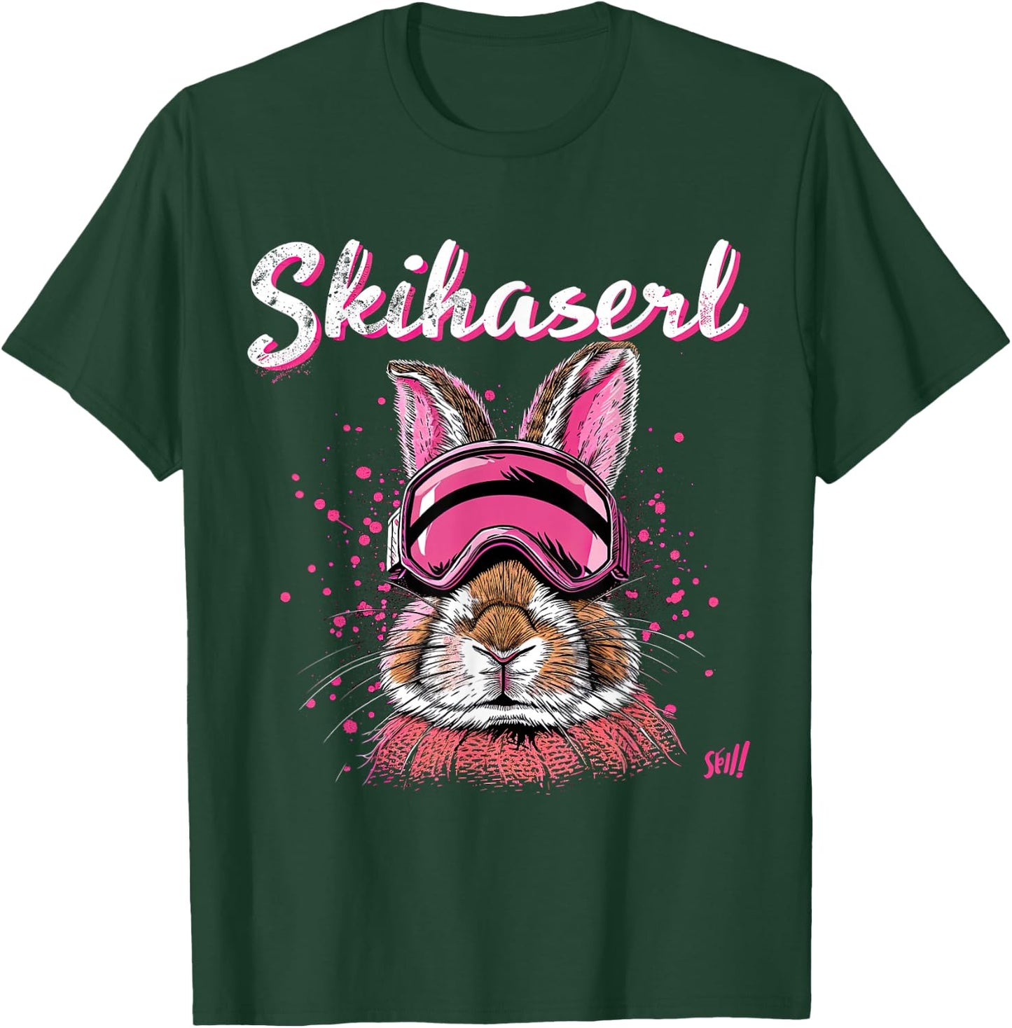 Skihaserl Apres Ski Haserl Skier Winter Women's , black T-Shirt - T-Shirt | Forest