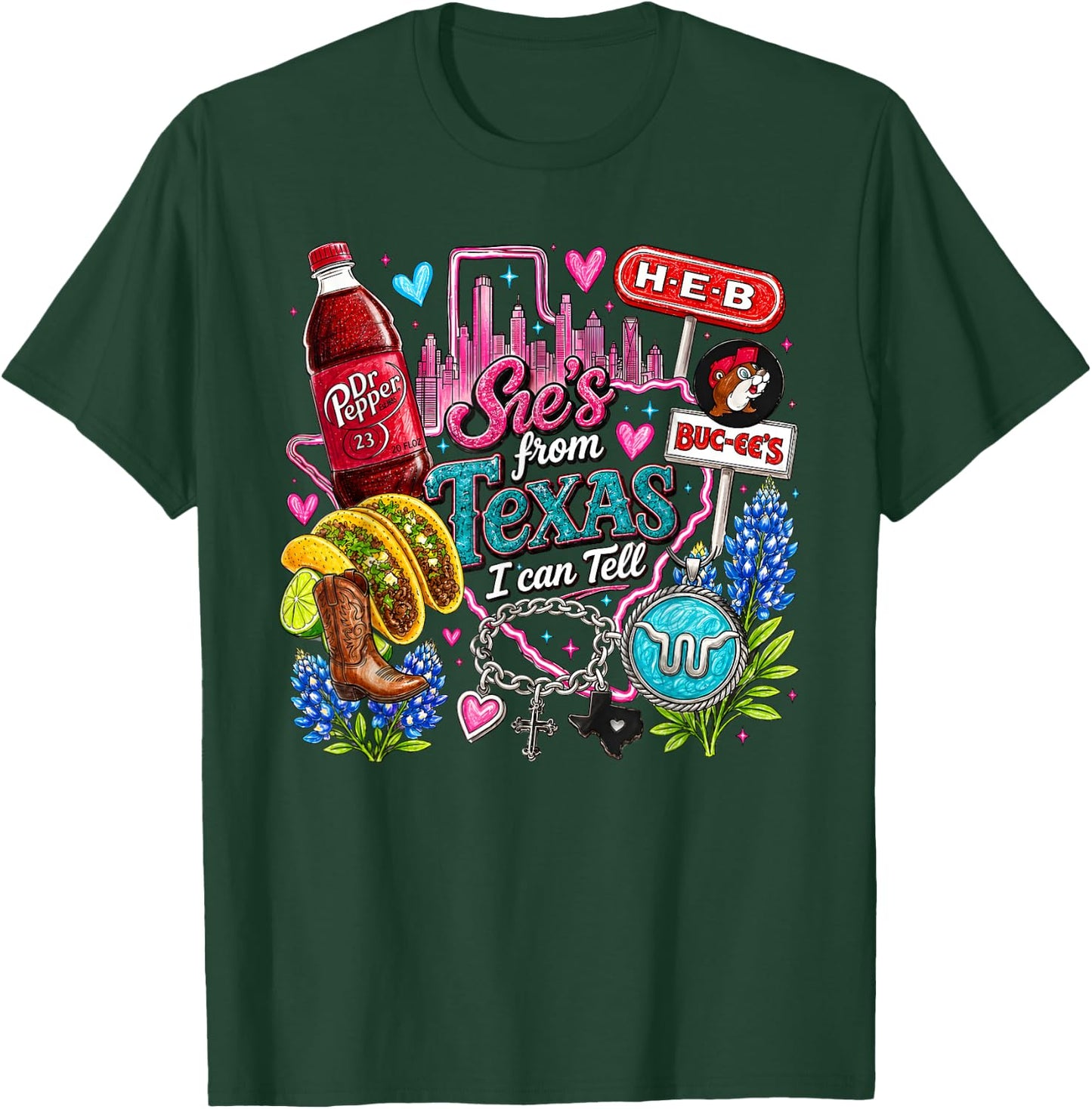 Shes from Texas I Can Tell State Pride T-Shirt - T-Shirt | Forest