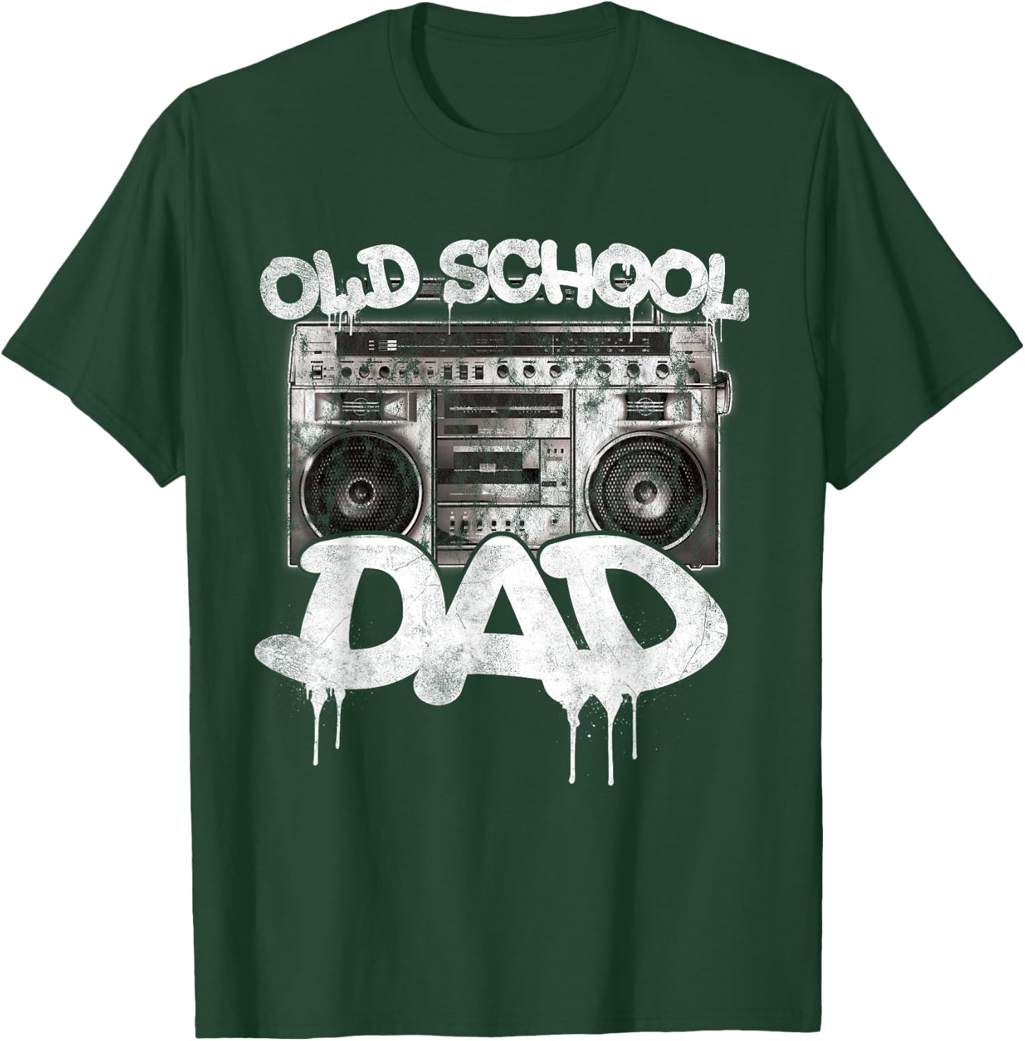 Old School Dad Boombox T-Shirt - T-Shirt | Forest