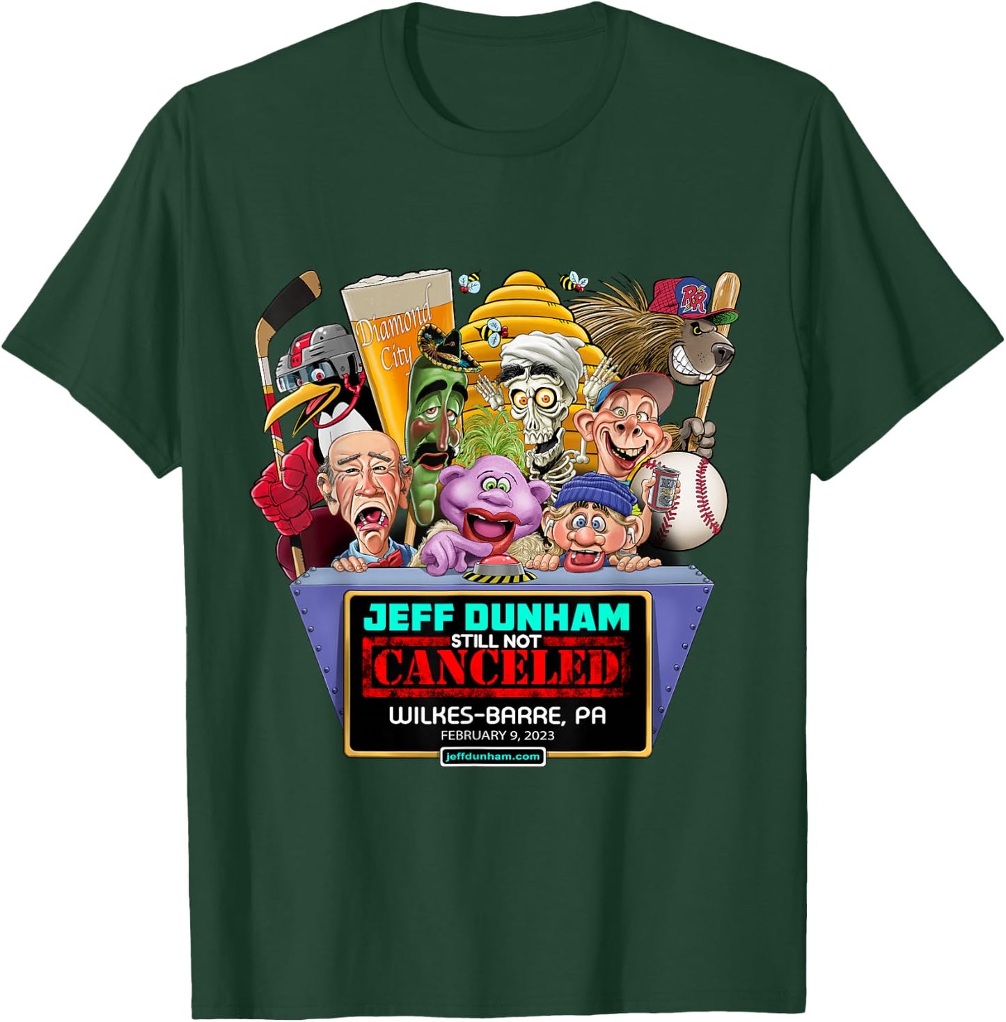 Jeff Dunham Wilkes-Barre, PA (2023) T-Shirt - T-Shirt | Forest