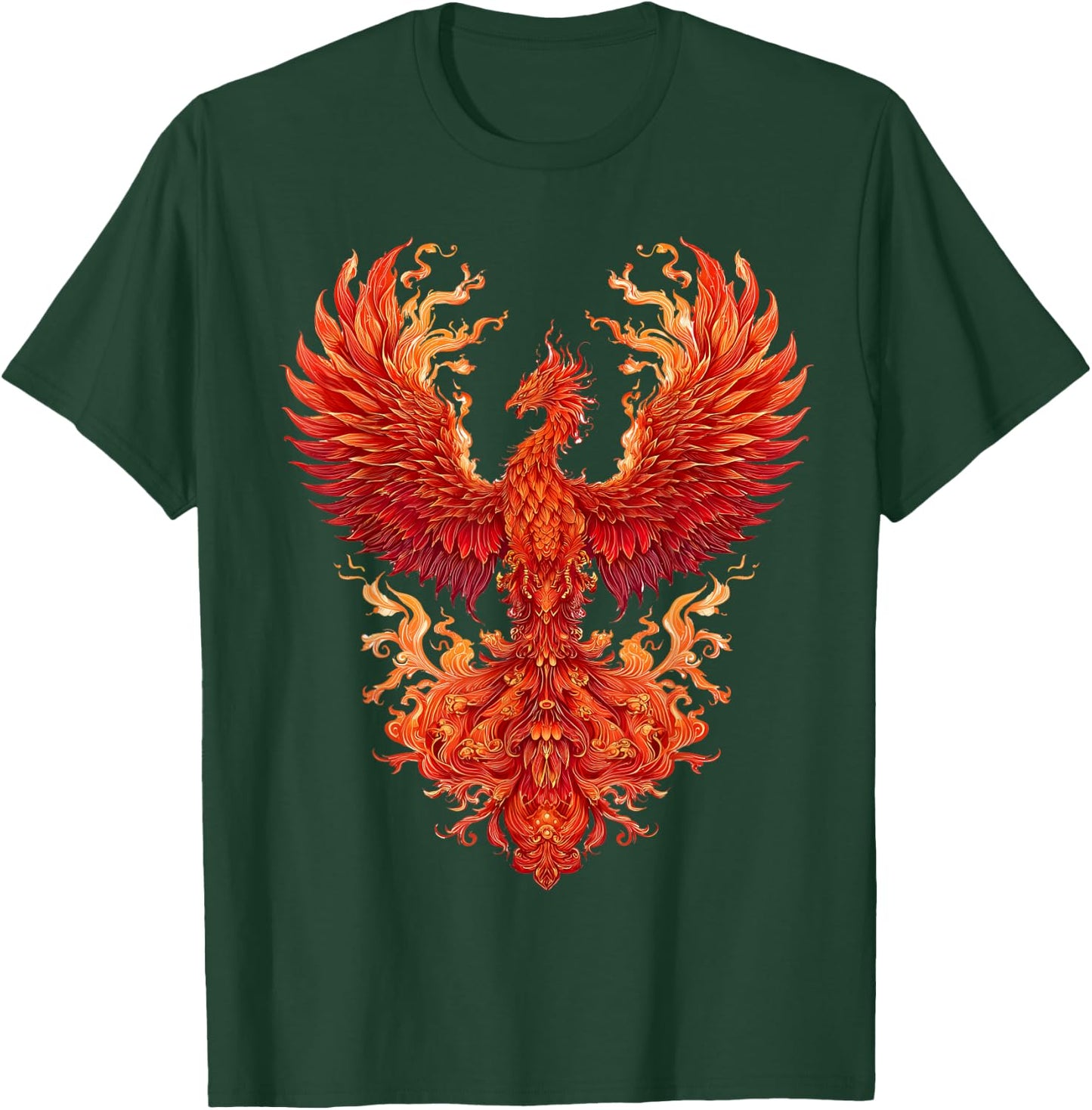 Flaming Dragon Mythical Creature T-Shirt - T-Shirt | Forest