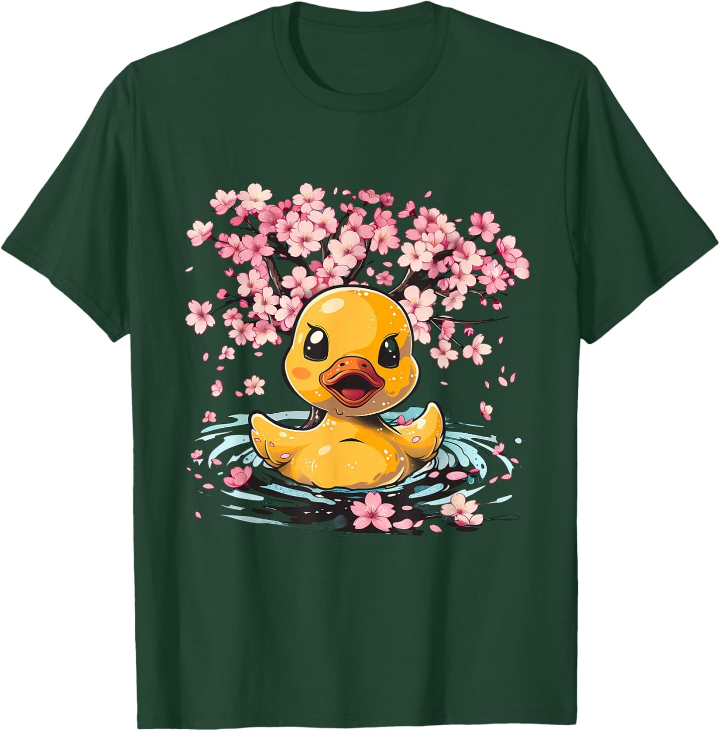 Rubber Duck Sakura Flower Japanese Art Rubber Duck Lover T-Shirt - T-Shirt | Forest