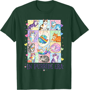 Rainbow Flag Cat T-Shirt - T-Shirt | Forest