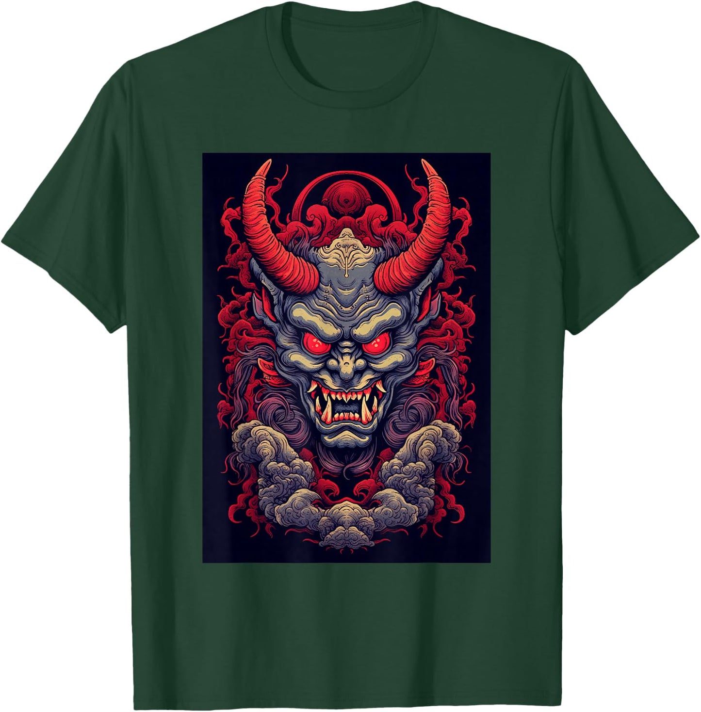Oni Dämon Japanischer Teufel T-Shirt - T-Shirt | Forest