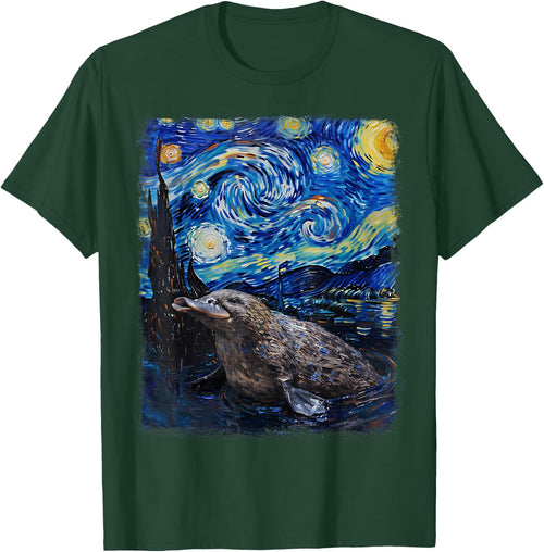 Platypus Starry Night Painting