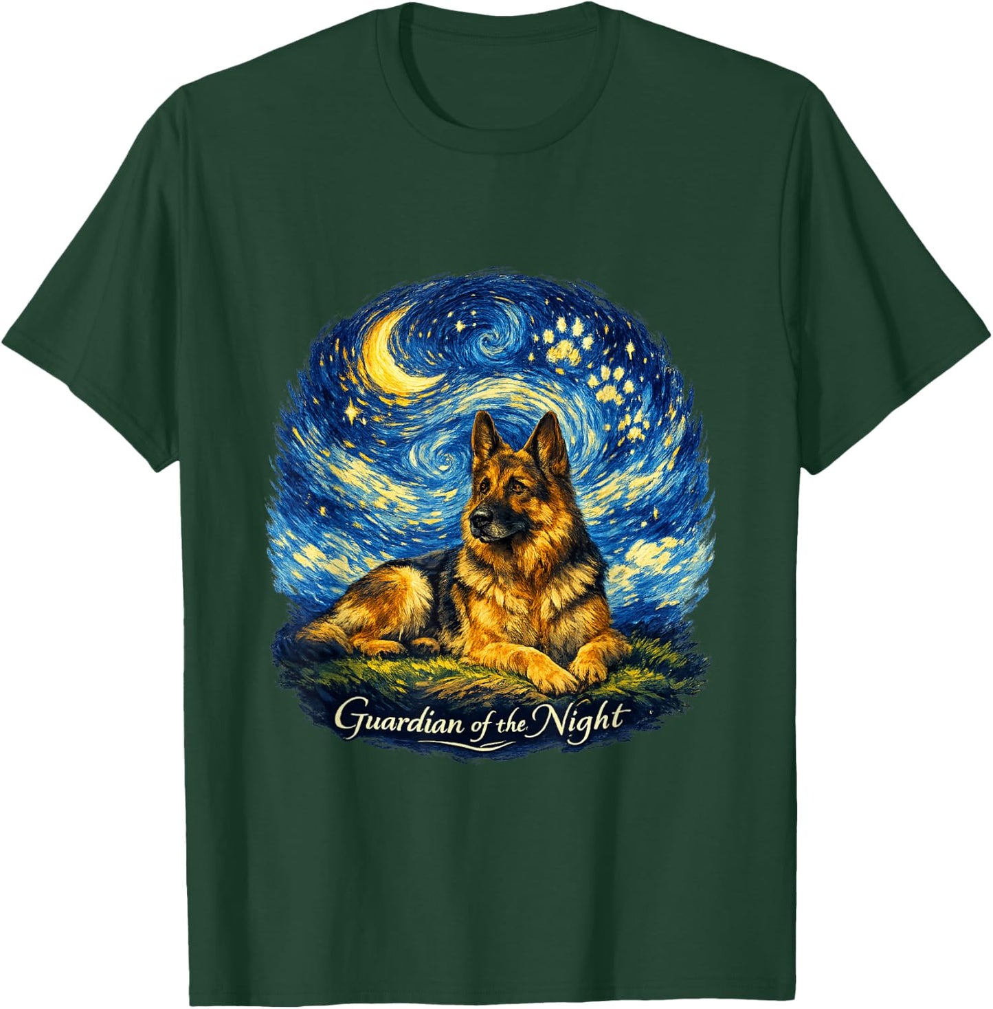 Starry Sky German Shepherd - German Shepherd Owner T-Shirt - T-Shirt | Forest