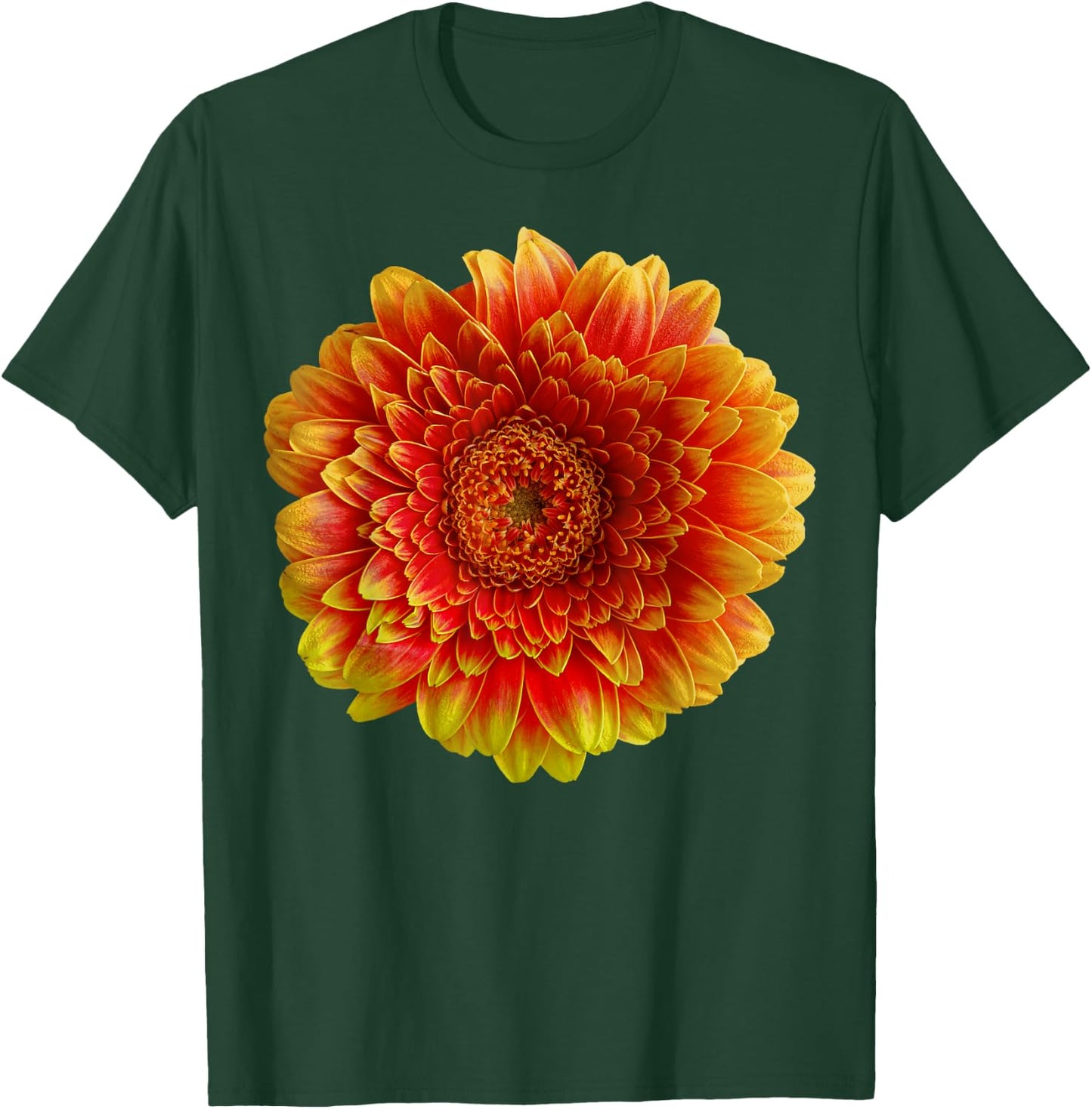 Red Orange Yellow Gerber Daisy Flower Blossom Gardener T-Shirt - T-Shirt | Forest