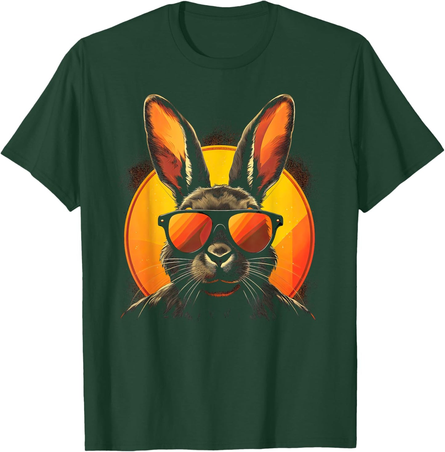 Cooler Haase Bunny mit Sonnenbrille Ostern T-Shirt - T-Shirt | Forest