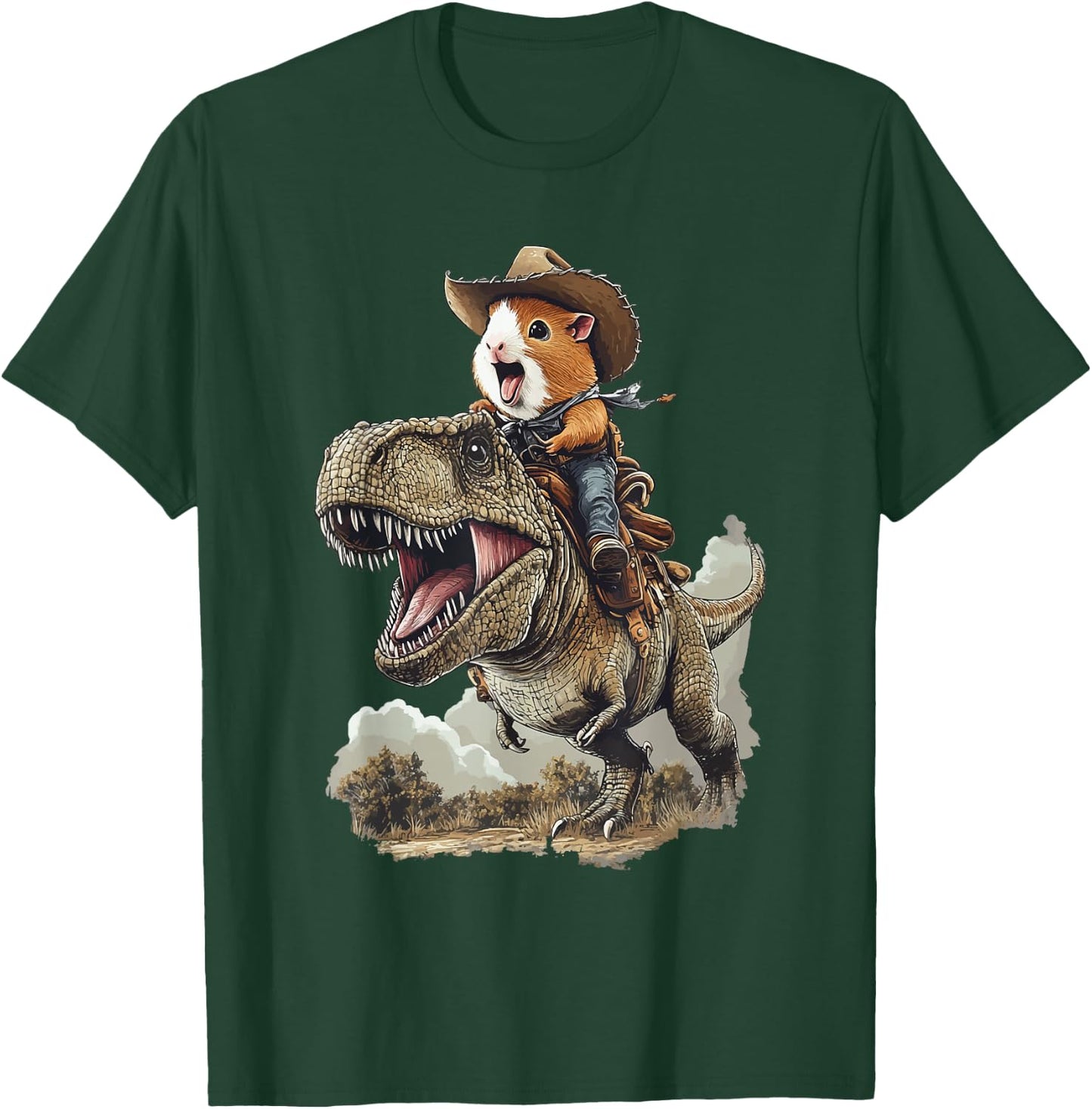 Guinea Pig Rex Cowboy T-Shirt - T-Shirt | Forest