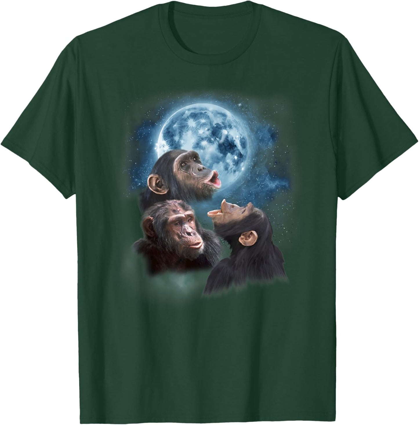 Howling at the Moon Shirt - Funny Chimpanzee Shirt - Chimp T-Shirt - T-Shirt | Forest
