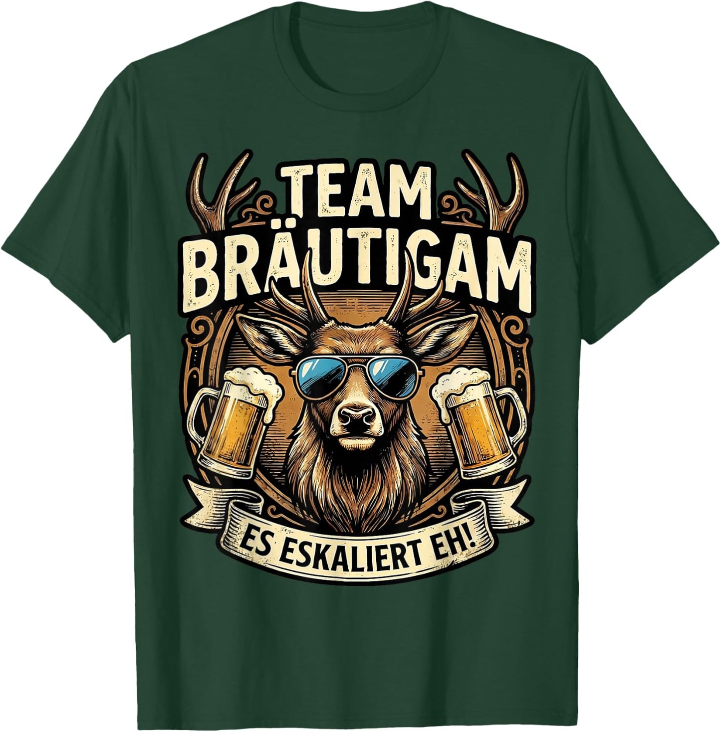 Junggesellenabschied Männer Polterabend Poltern JGA T-Shirt - T-Shirt | Forest