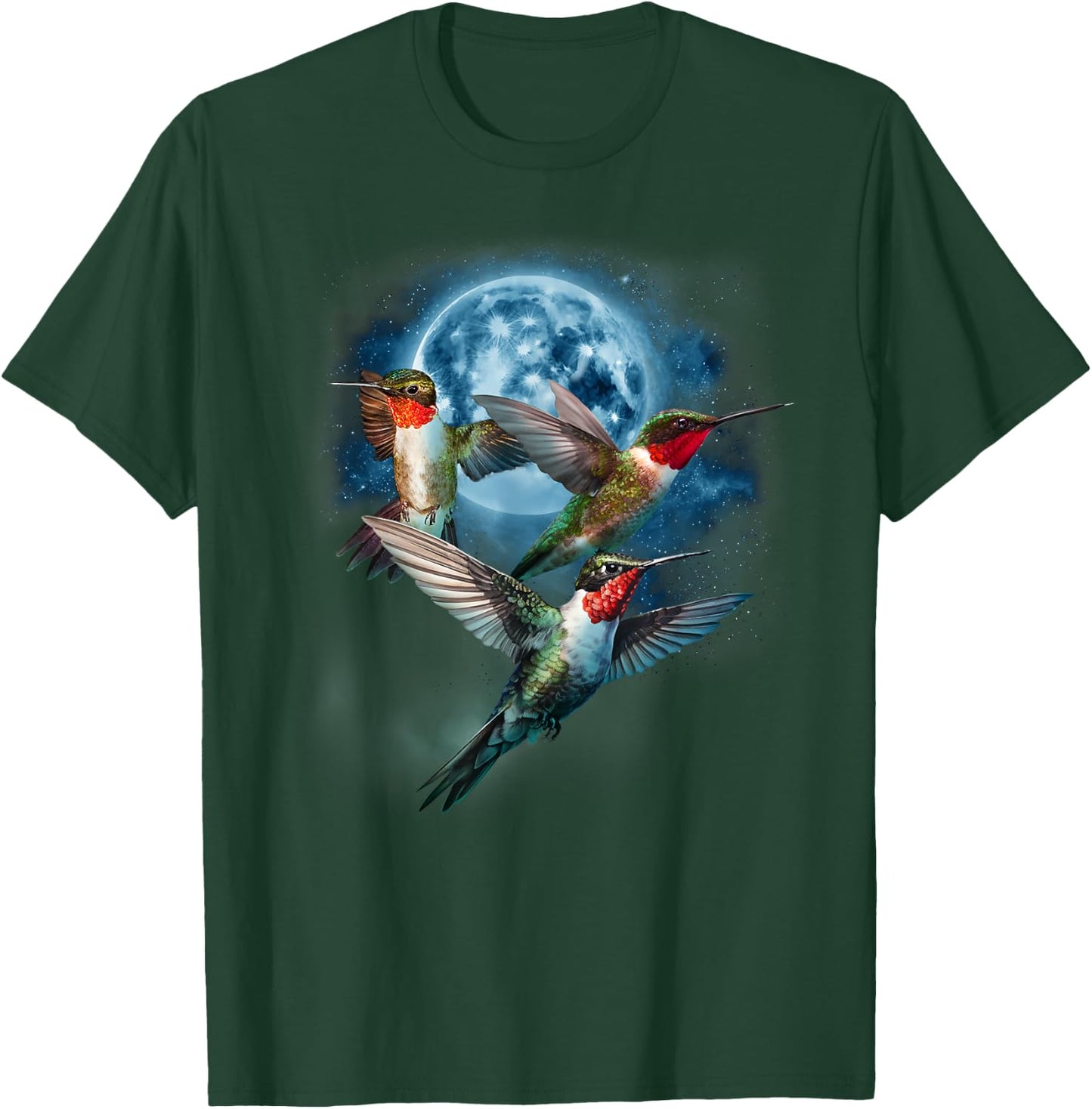 Hummingbird Shirt - Howling at the Moon Hummingbird T-Shirt - T-Shirt | Forest