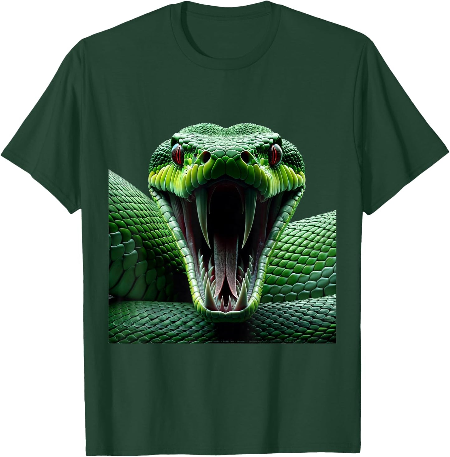 Green Anaconda Shirt Gothic Snake Venomous Serpent Reptile T-Shirt - T-Shirt | Forest