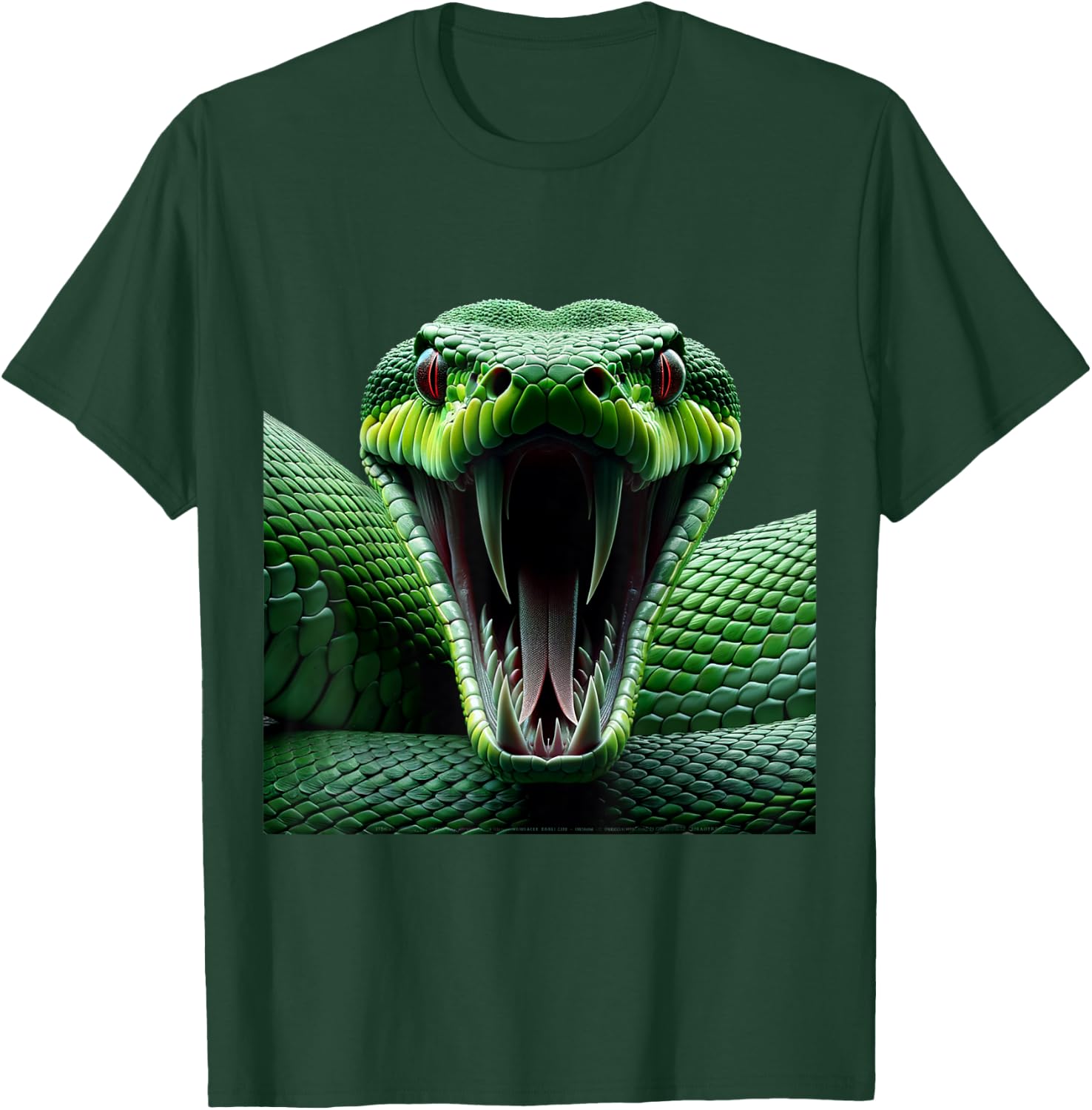 Green Anaconda Shirt Gothic Snake Venomous Serpent Reptile T-Shirt - T-Shirt | Forest