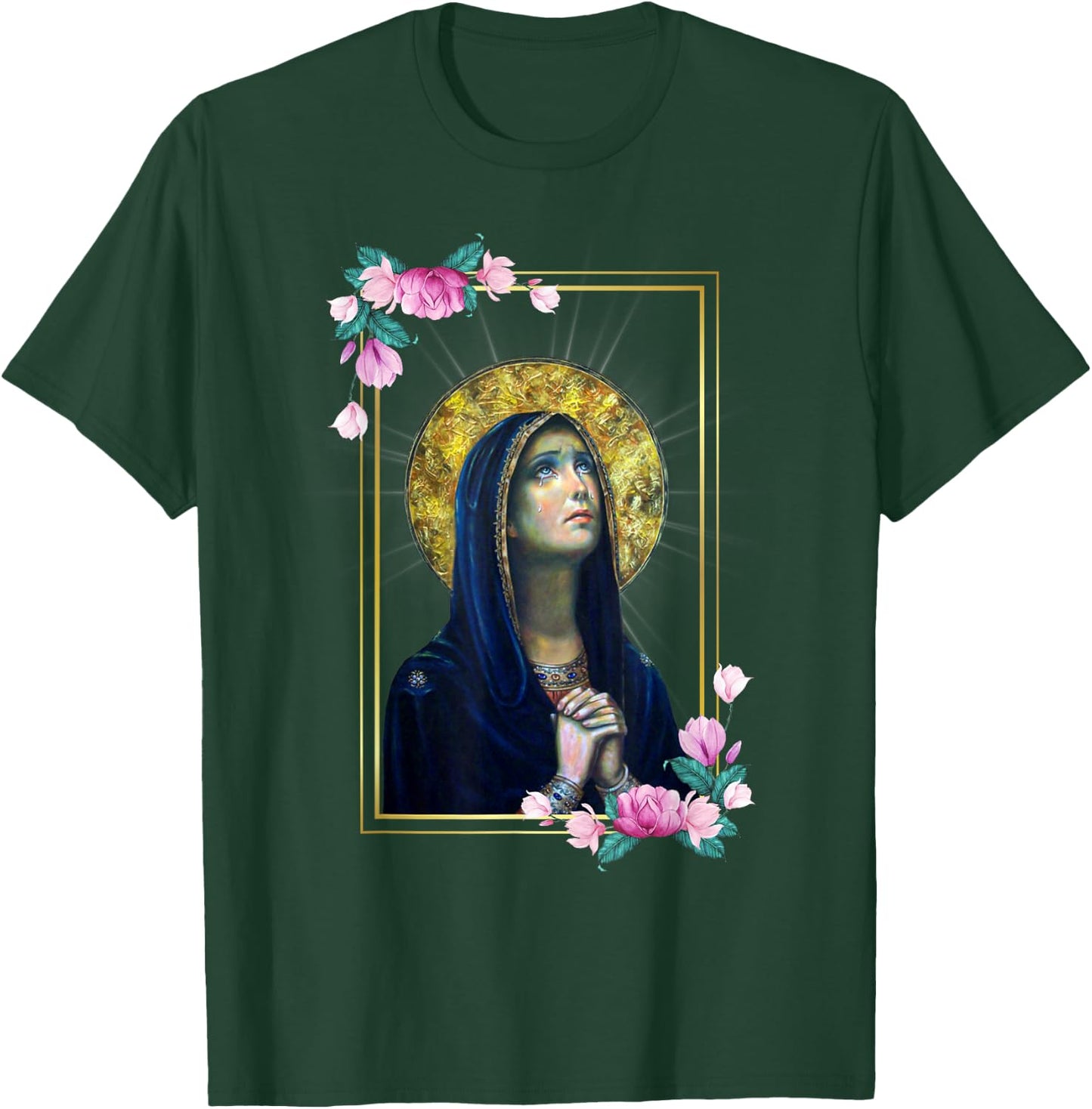 Our Lady of Sorrows Dolours Piety Mater Dolorosa Virgin Mary T-Shirt - T-Shirt | Forest