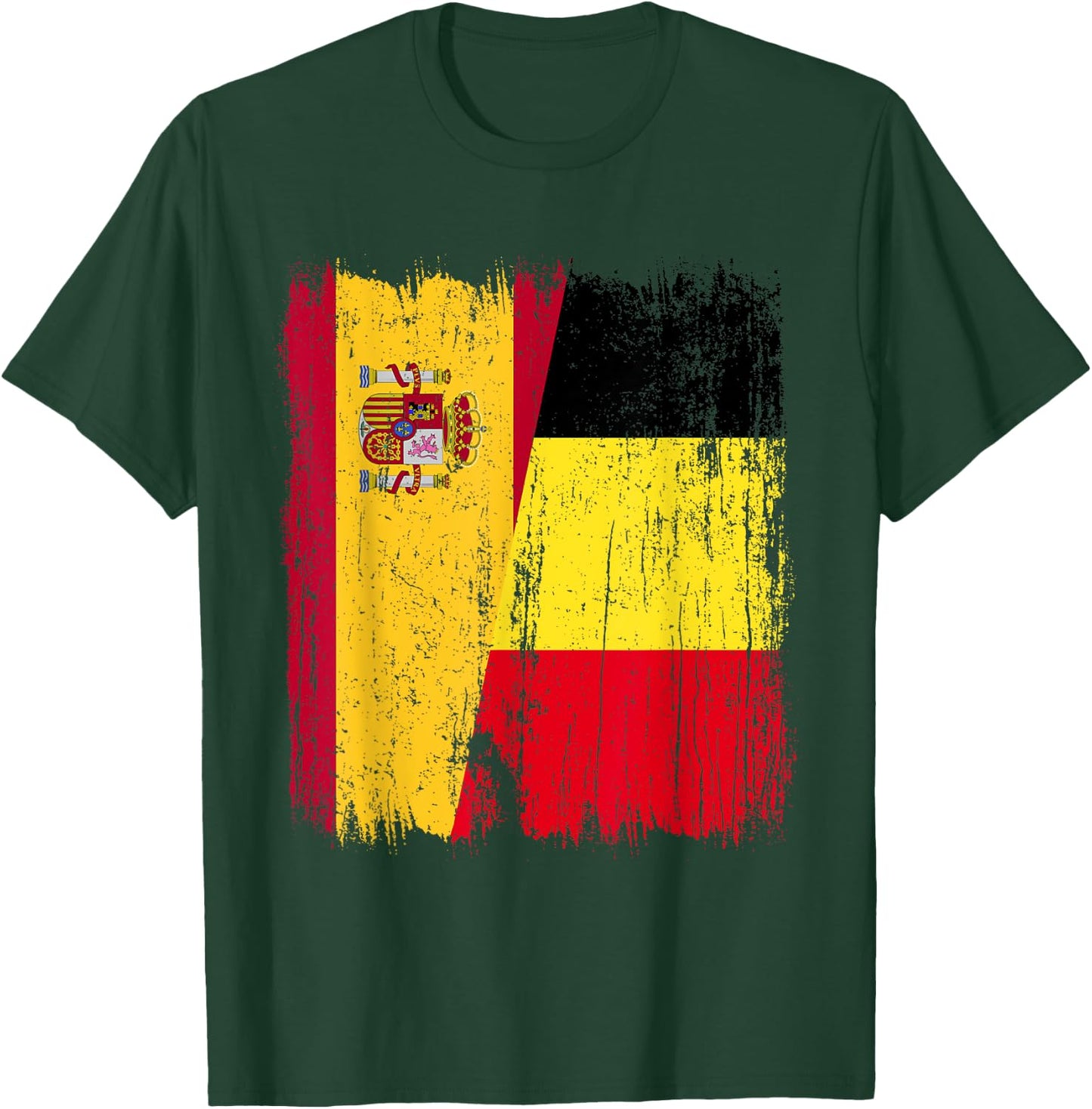 Espagne Belgique Demi Drapeau Espagne Belge Jersey T-Shirt - T-Shirt | Forest