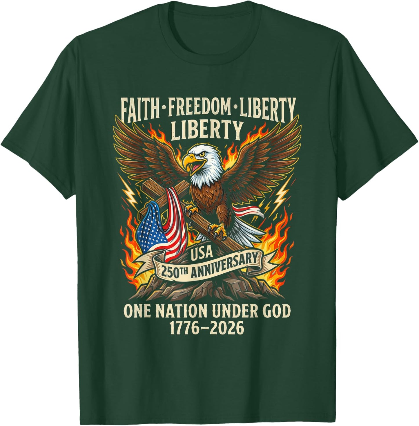 USA 250th Anniversary T-Shirt - T-Shirt | Forest