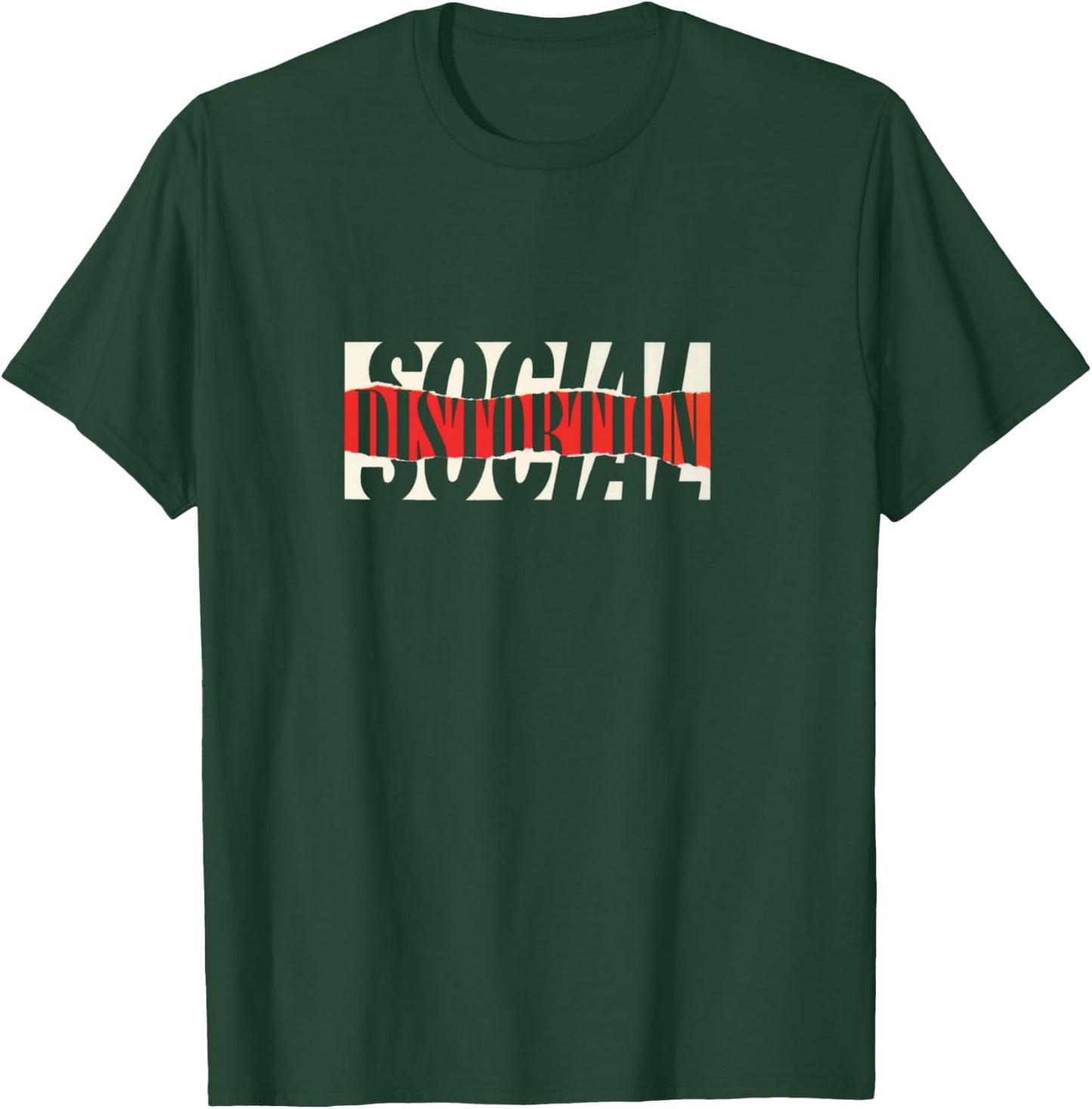 Offizielles Social Distortion Torn Logo Langarmshirt T-Shirt - T-Shirt | Forest