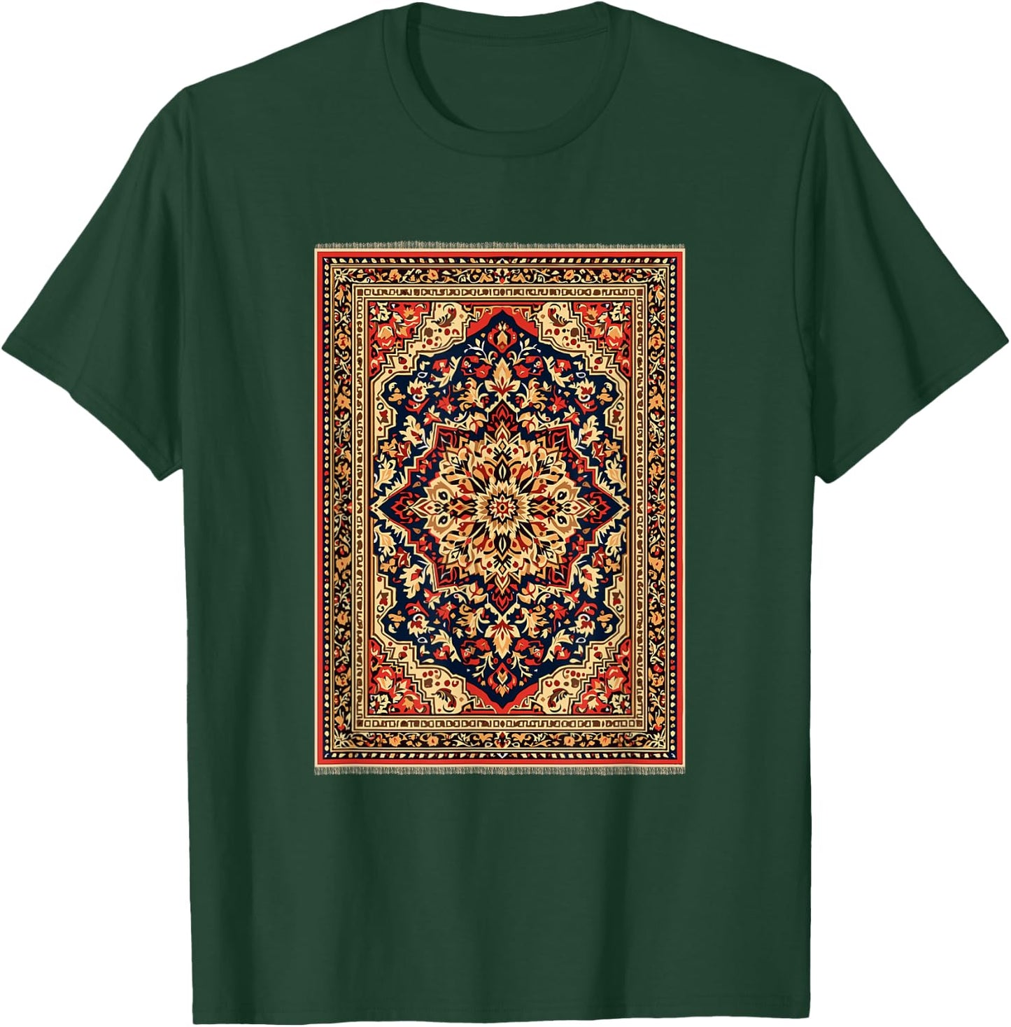 Persian Rug Persian Carpet And Men Persian Rug T-Shirt - T-Shirt | Forest