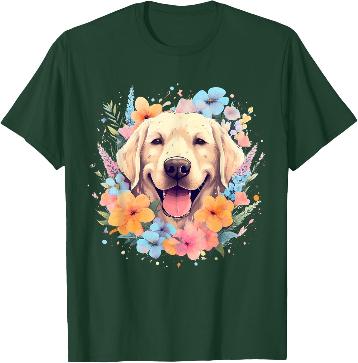 Watercolor Labrador Labbi T-Shirt - T-Shirt | Forest