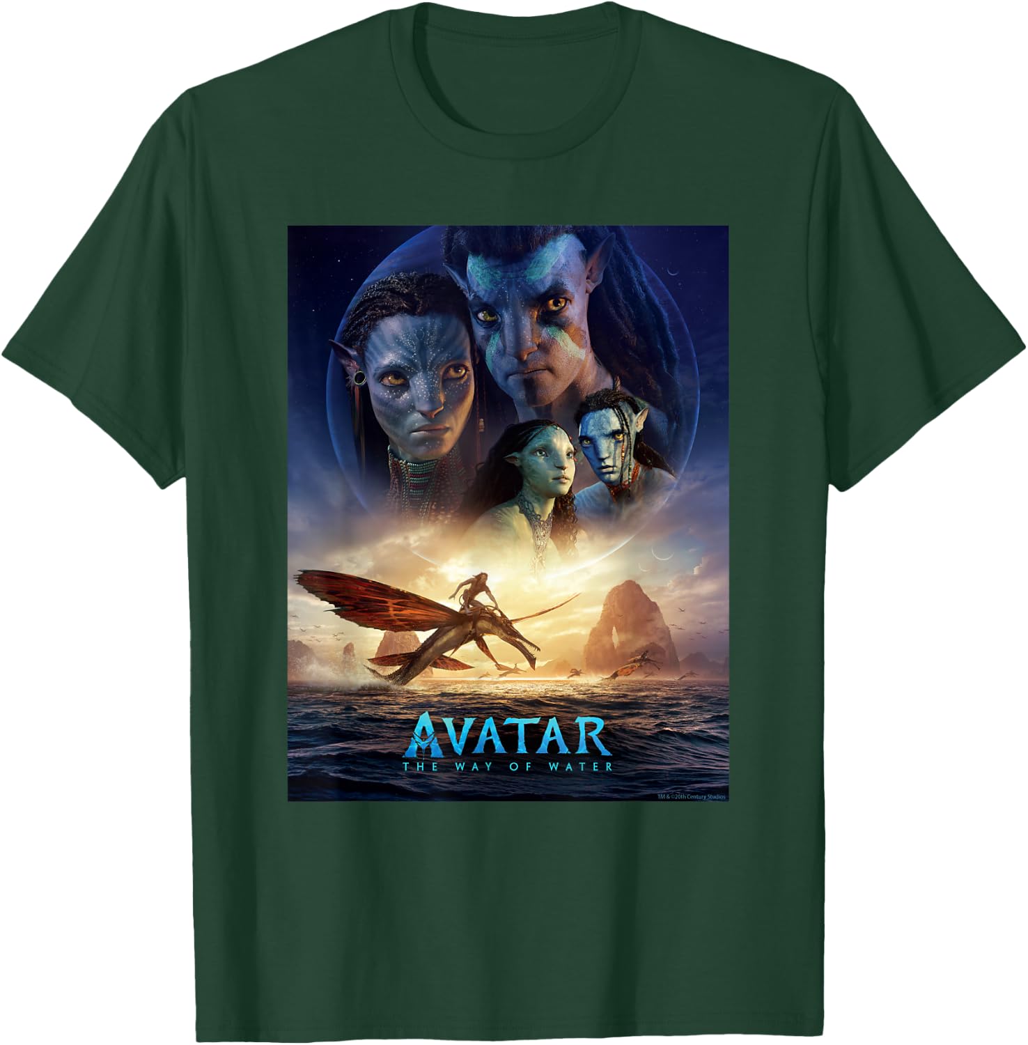 Avatar: The Way of Water Theatrical Movie Poster , black T-Shirt - T-Shirt | Forest