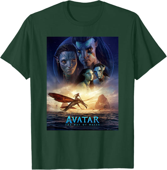 Avatar: The Way of Water Theatrical Movie Poster , black T-Shirt - T-Shirt | Forest