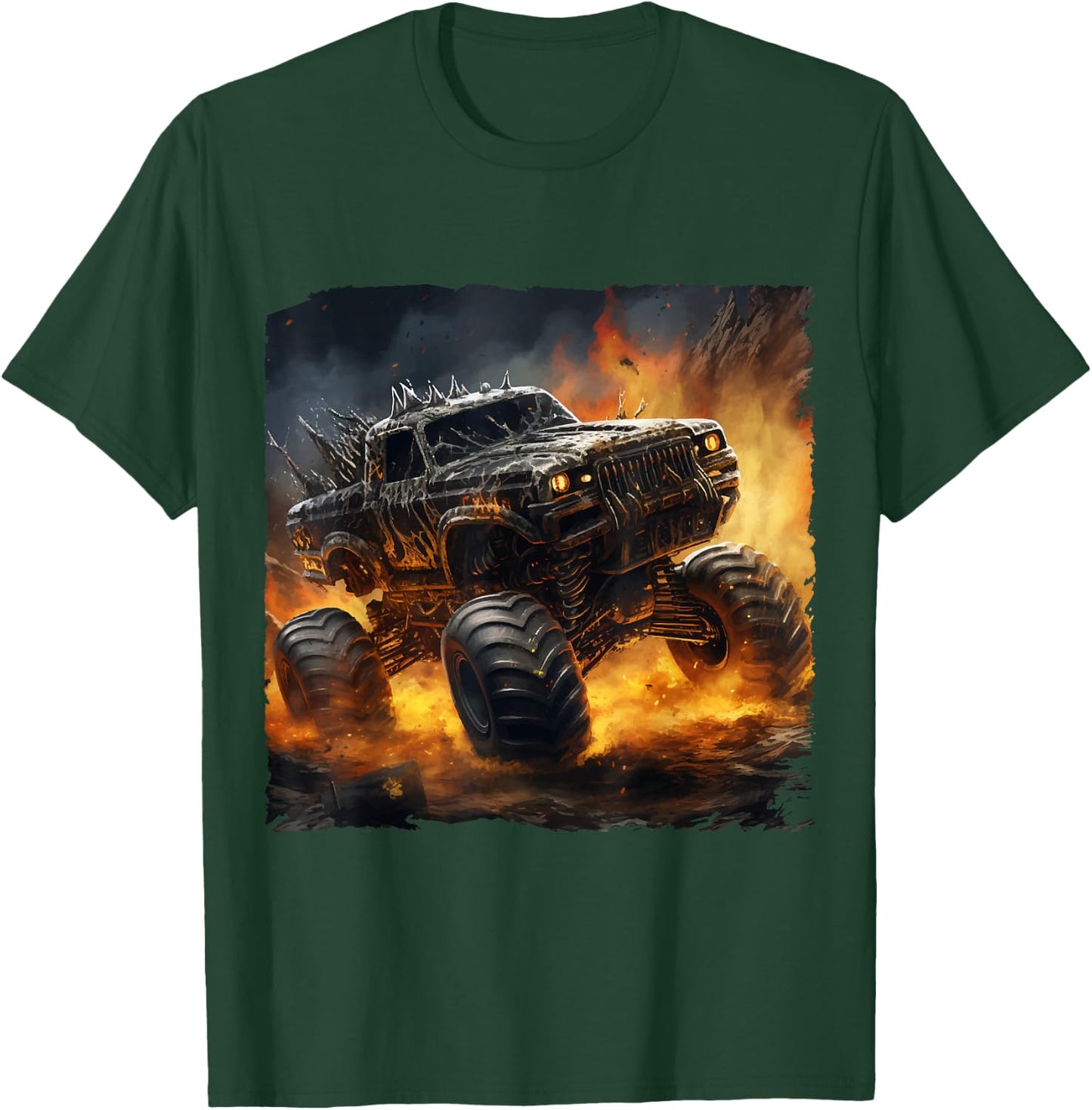 Monstertruck Auto Monster Truck Geschenk Junge T-Shirt - T-Shirt | Forest