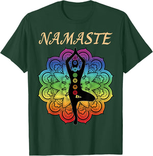 7 Chakra Namaste Reiki Kundalini Yoga T-Shirt - T-Shirt | Forest