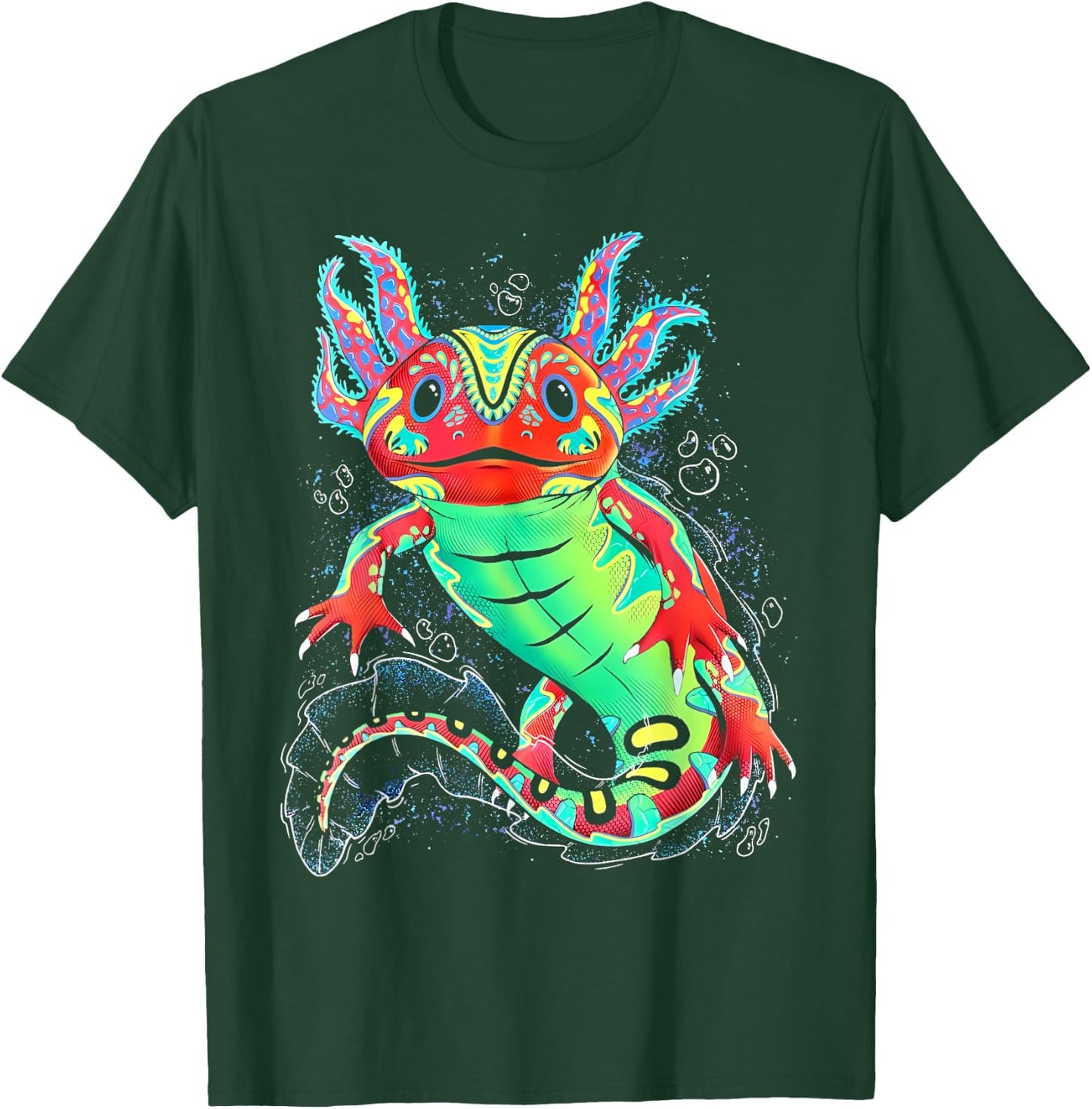 Axolotl Art Aztec Mexican Salamander Mexico Cinco De Mayo T-Shirt - T-Shirt | Forest