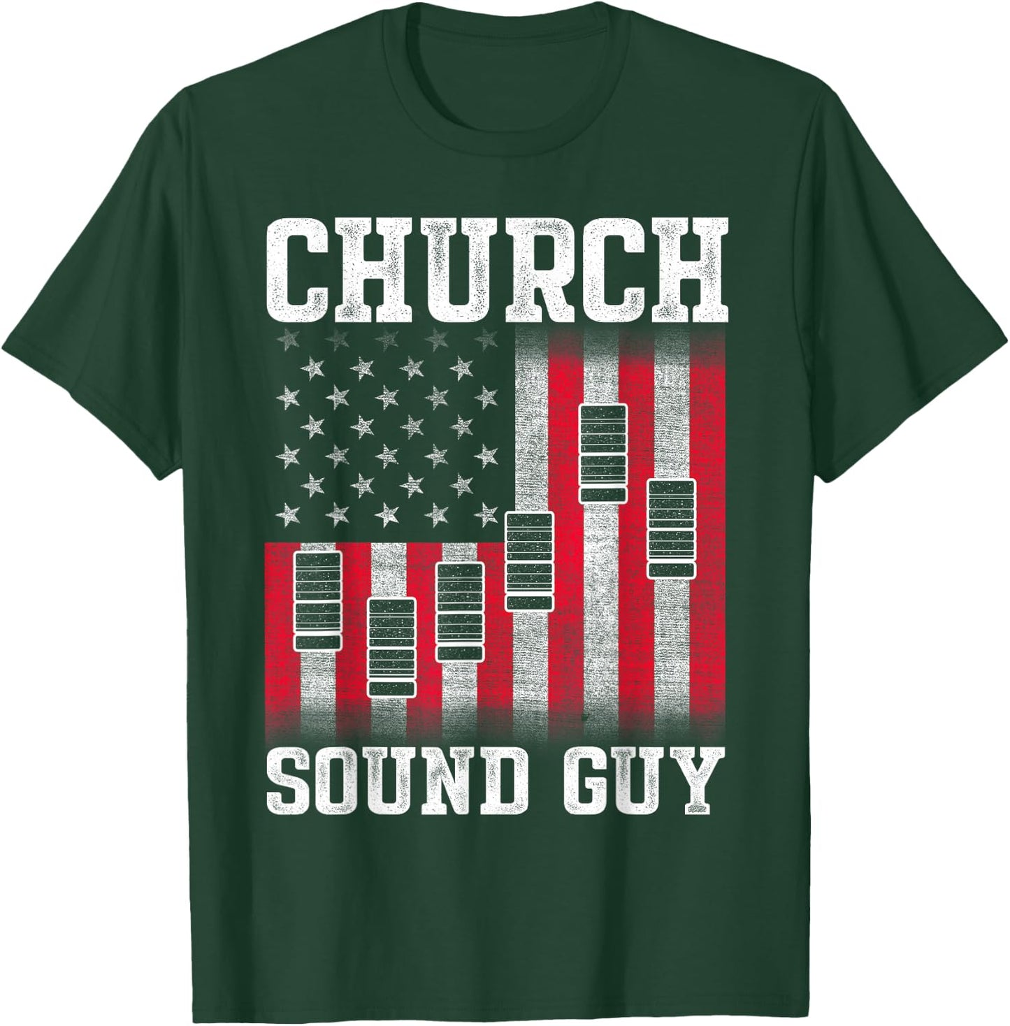 Church Sound Guy Instrument Audio Tech Engineer DA1 T-Shirt - T-Shirt | Forest